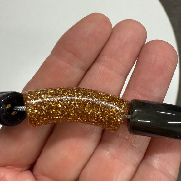 PARABAYA Multicolor Resin Beaded Elastic Necklace, FRANCE - Picture 7 of 7